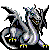 Gif d'un dragon argenté